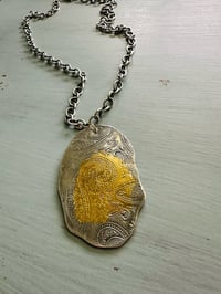 Image 15 of large JD Salinger quote pendant with hefty sterling silver chain