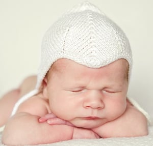 Image of CUSTOM ORDER: newborn silk pilot cap in NATURAL CREME