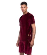 Image of Velour T-Shirt - Deep Red
