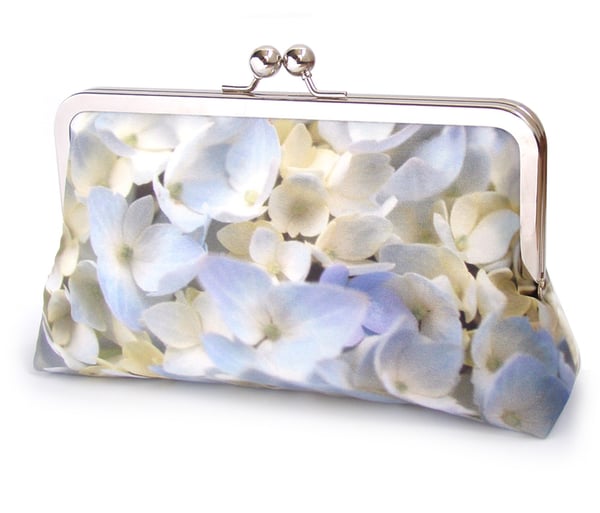 Image of Pastel hydrangea clutch bag