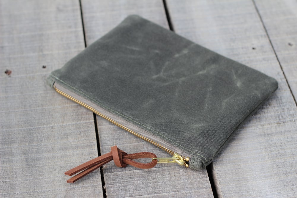 Image of The Writer's Pouch //  Extra Heavy Waxed Canvas // Sea Green