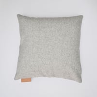 Image 4 of Leather Tab Cushion Cover - Grey Square
