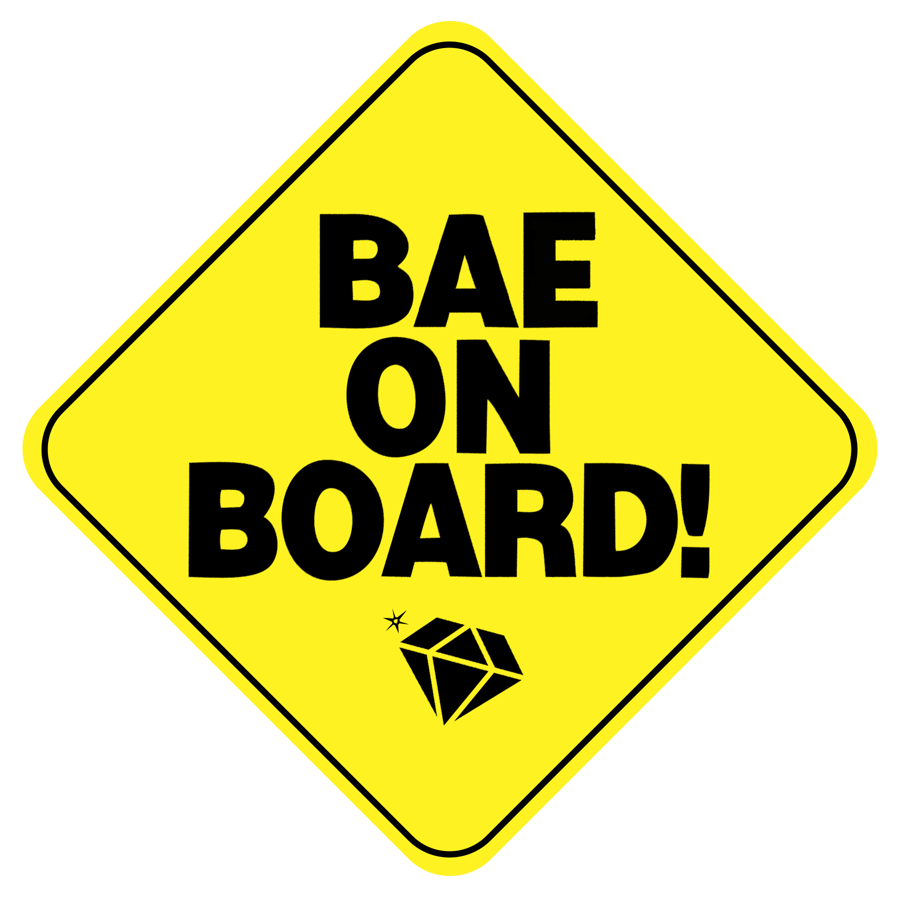 Image of Bae On Board - 5"x5" Car Decal