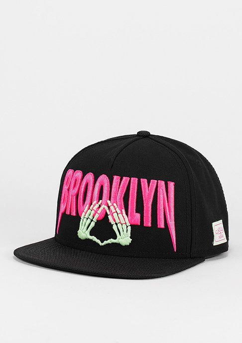 Image of Cayler & Sons Brooklus Mercy Snapback Cap in Black & Pink 