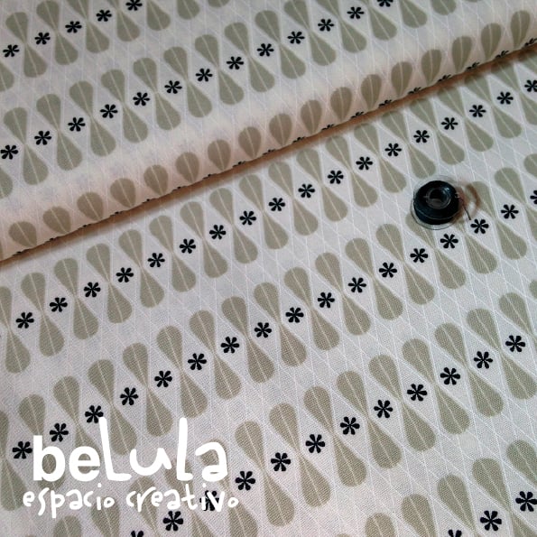 Image of Tela algodón patchwork: Geométrica retro B&W Cotton and Steel