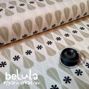 Image of Tela algodón patchwork: Geométrica retro B&W Cotton and Steel
