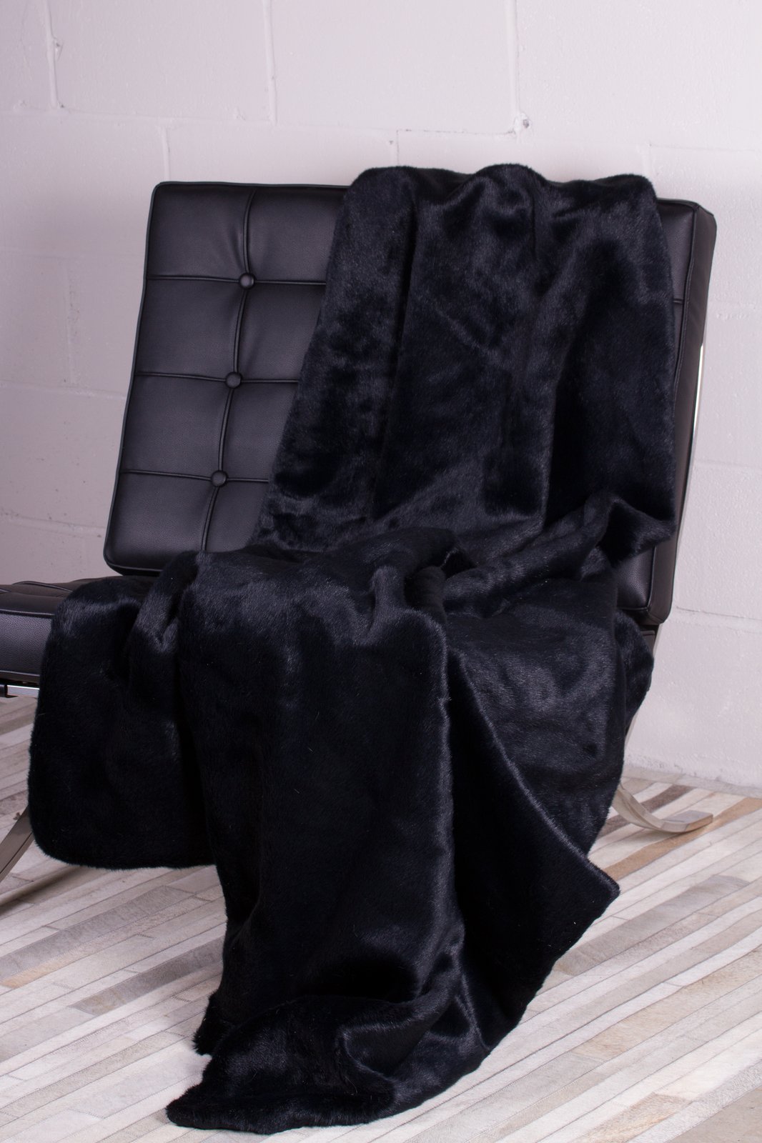 Black best sale mink throw