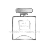 Image of A4 No 5 perfume bottle sketch