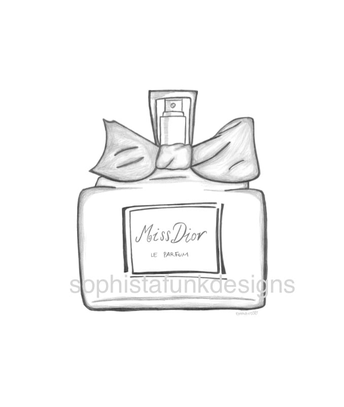 Chanel perfume bottle drawing by DMartIT on DeviantArt