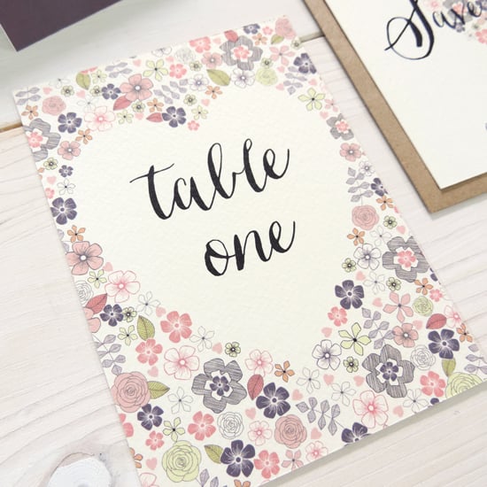 Image of Love Heart Table Number