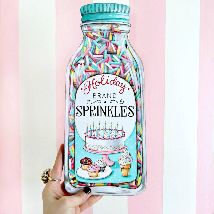 Image of Jumbo "Bottle of Sprinkles" plaque
