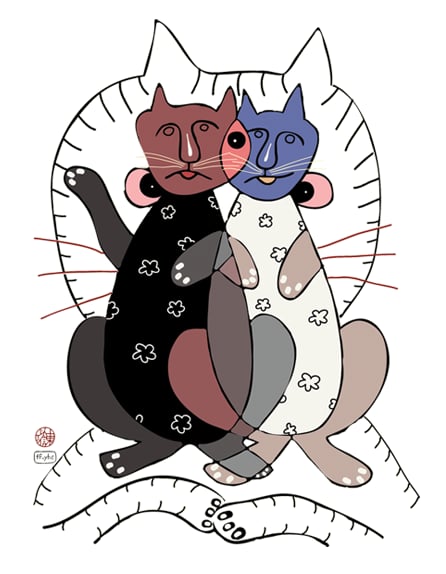 Image of CAT#5 (tee/undie/youth tee/toddler tee/baby onesie/tie/tote bag/apron/print/framed art)