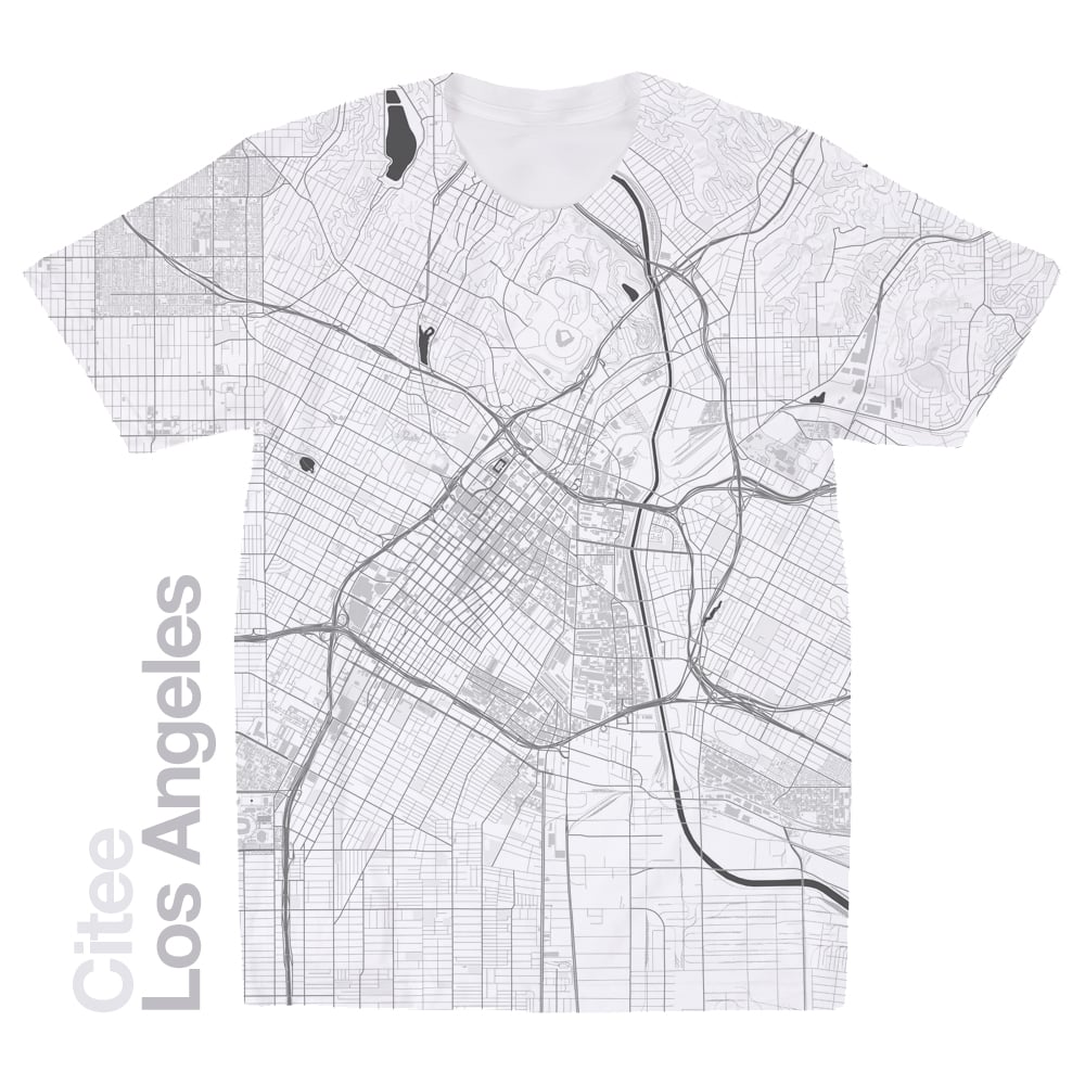 Citee Fashion Los Angeles Ca Map T Shirt