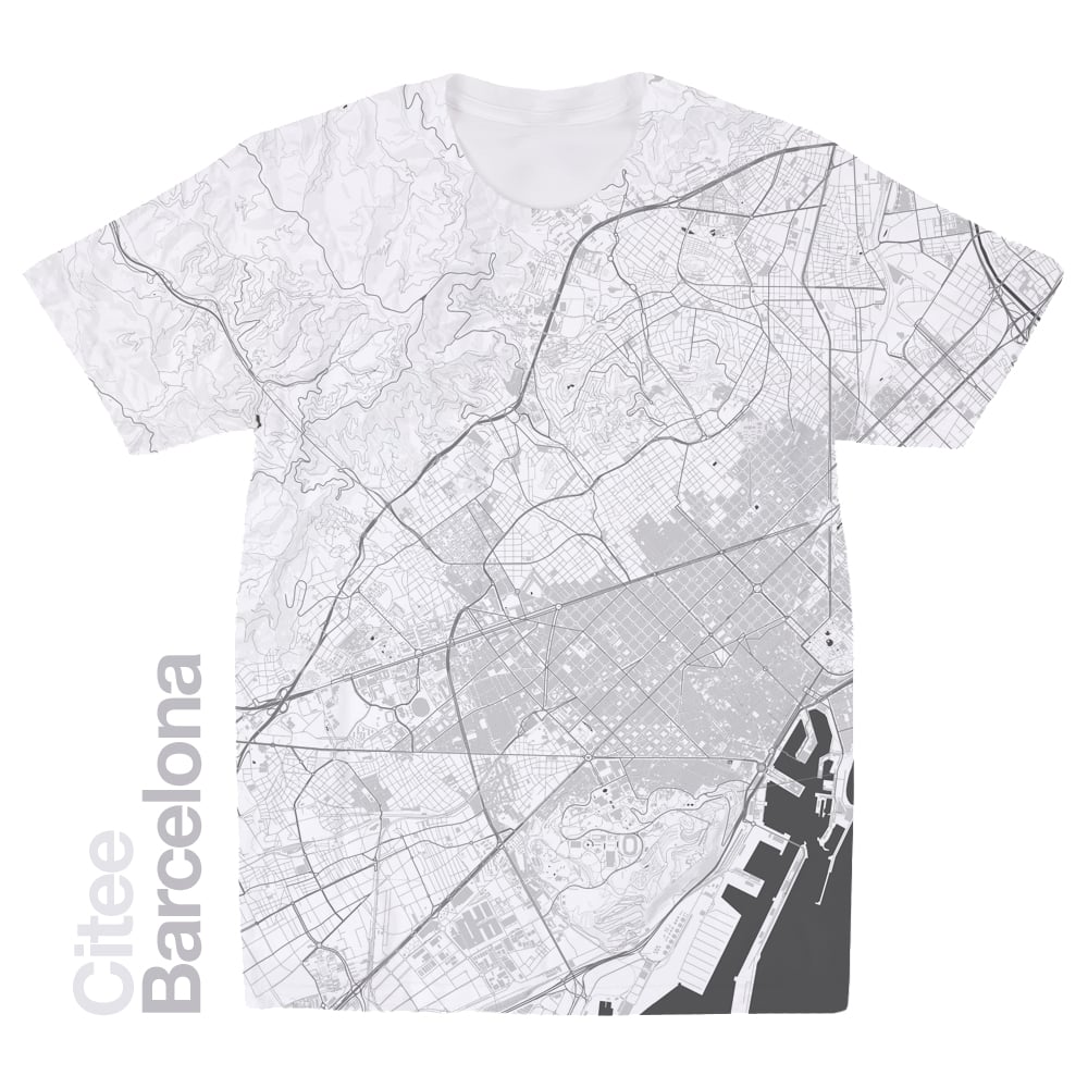 Citee Fashion Barcelona Map T Shirt