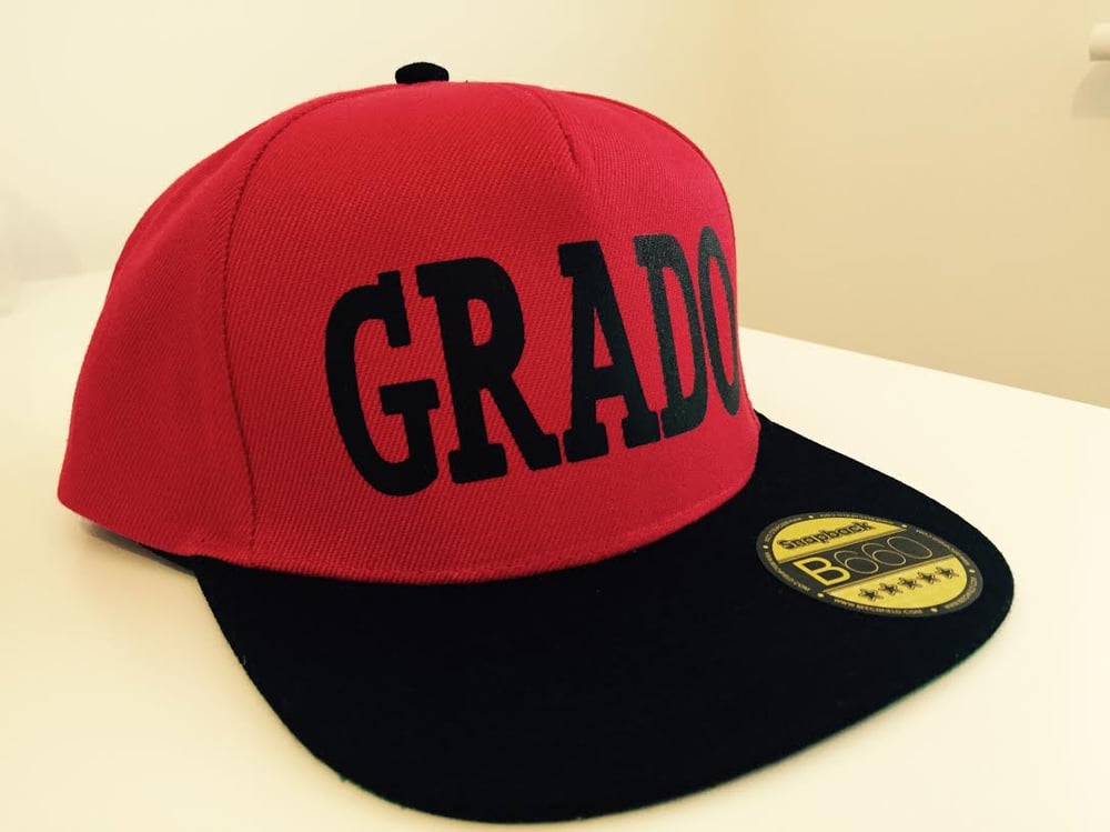 Image of GRADO Snapback Cap (Black and Red)