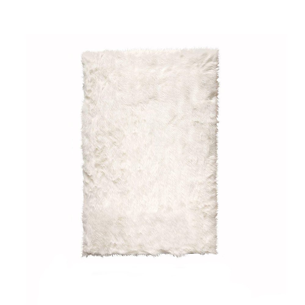 Image of Hudson Offwhite Faux Sheepskin