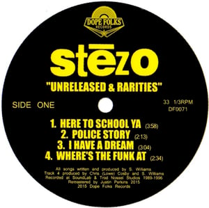Image of STEZO "UNRELEASED & RARITIES" ***SOLD OUT***