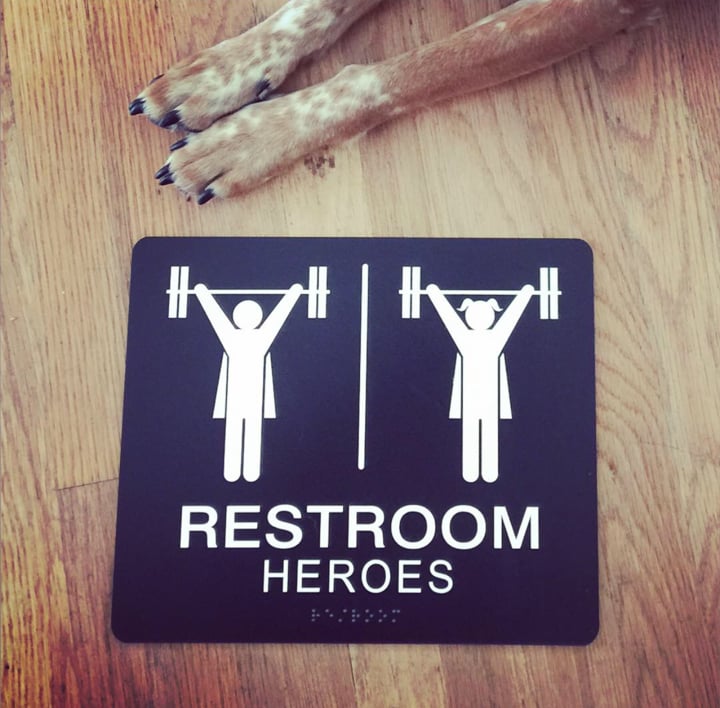 Image of CF Restroom Signage Heroes ADA Compliant