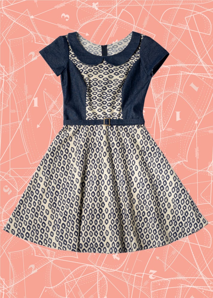 Coco Dress: Woodblock | Emily G Clothing