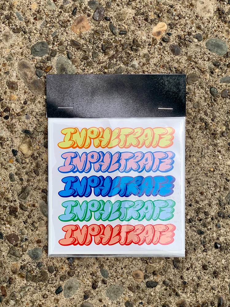 Image of INPHLTRATE Bubble Letters Sticker Pack