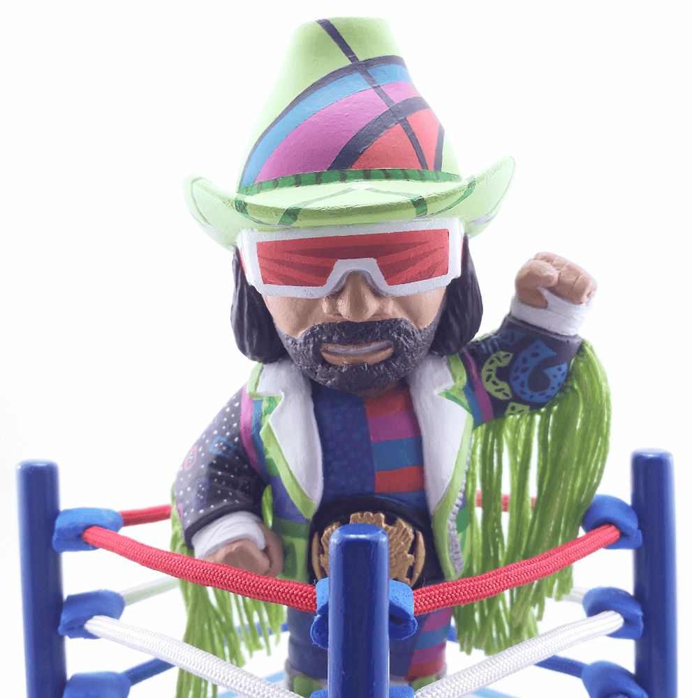 Image of Macho Man Randy Savage - Green Neon Cowboy