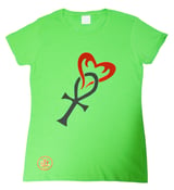 Image of Ankh & Heart (Green)