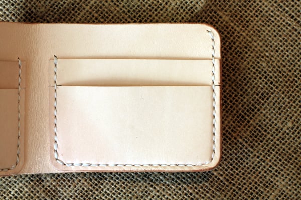 Image of Traditional Bifold Wallet in Natural Vegetable Tanned