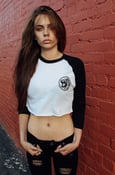 Image of SK8RATS Female Crop Top Baseball T-Shirt