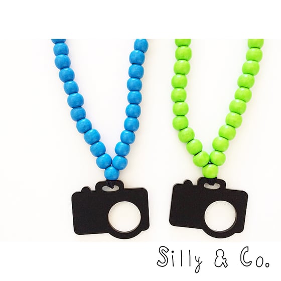 Image of Camera Necklace - available in Green, Blue, yellow, pink, light pink