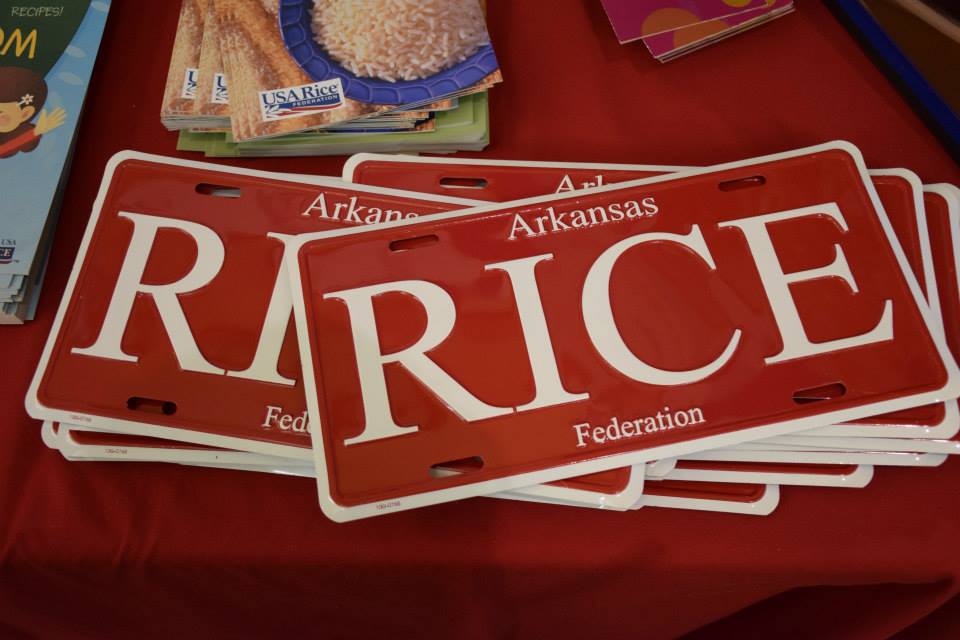 Arkansas RICE License Plate - RED