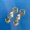 Pearl heart earrings