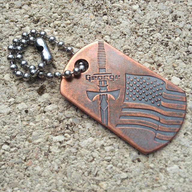 Image of Steel Flame / George Knives Dog Tag
