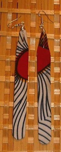 Image 2 of Long Drop Ankara Earrings