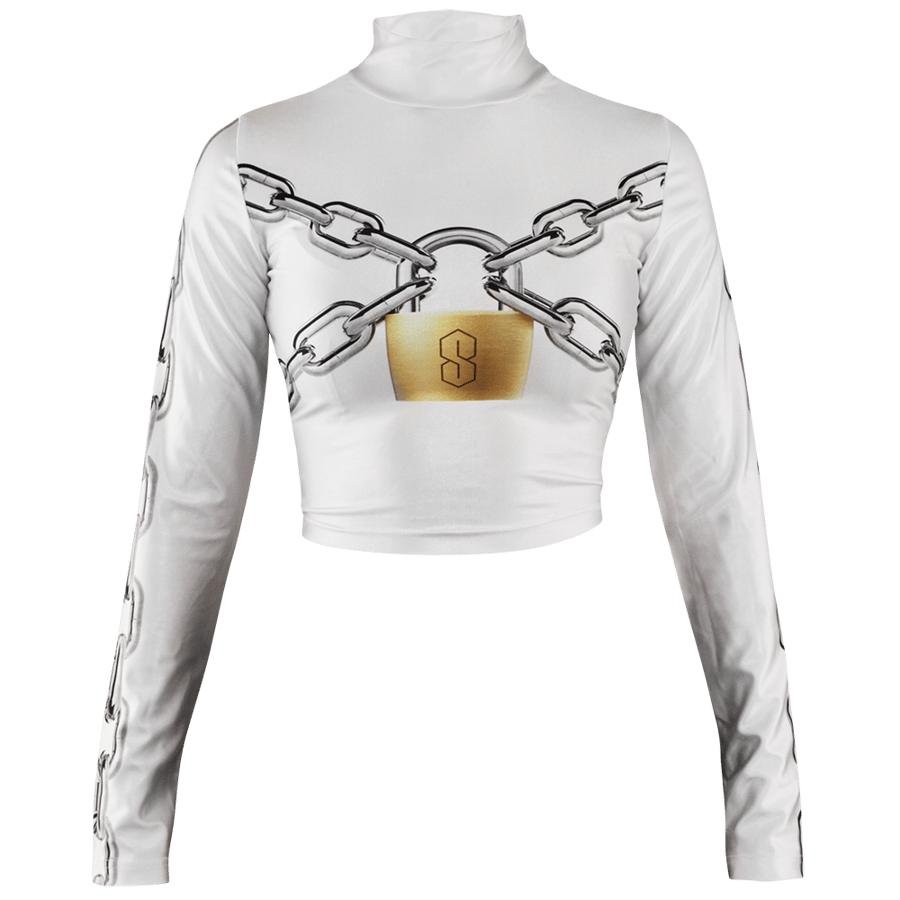 Image of LOCKED UP WHITE TURTLENECK