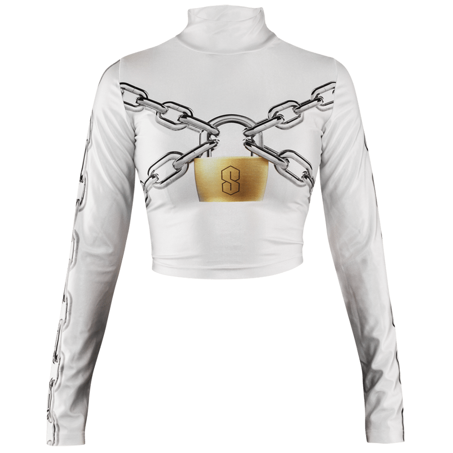 Image of LOCKED UP WHITE TURTLENECK