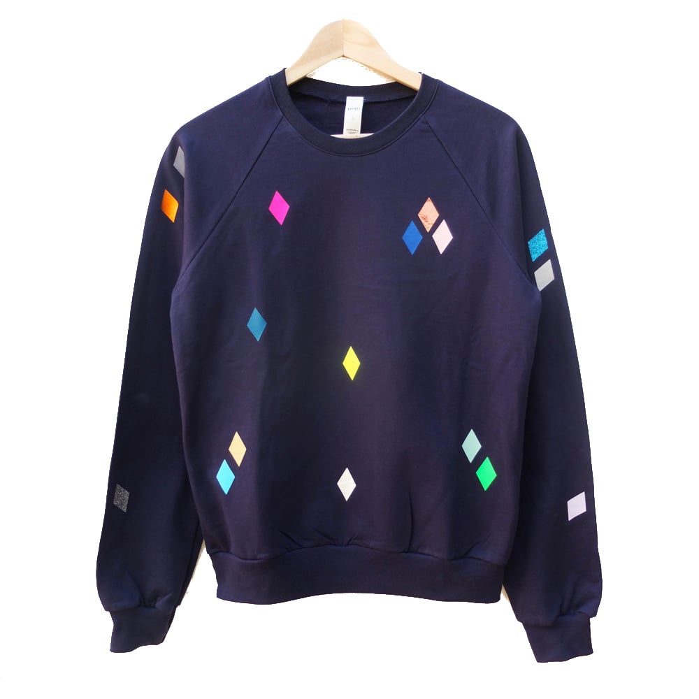 Image of Sweater Diamonds navy ADULTS unisex