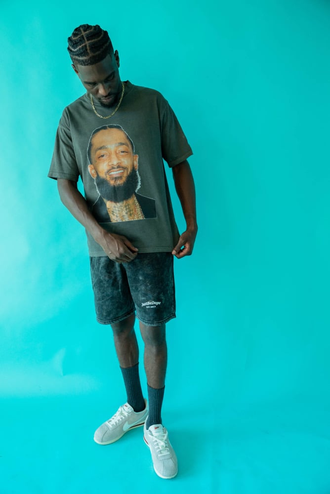 Image of JustBeDope acid wash shorts