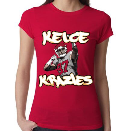 Image of Women's Kelce Krazies "1st & 10" Red Friday Tee