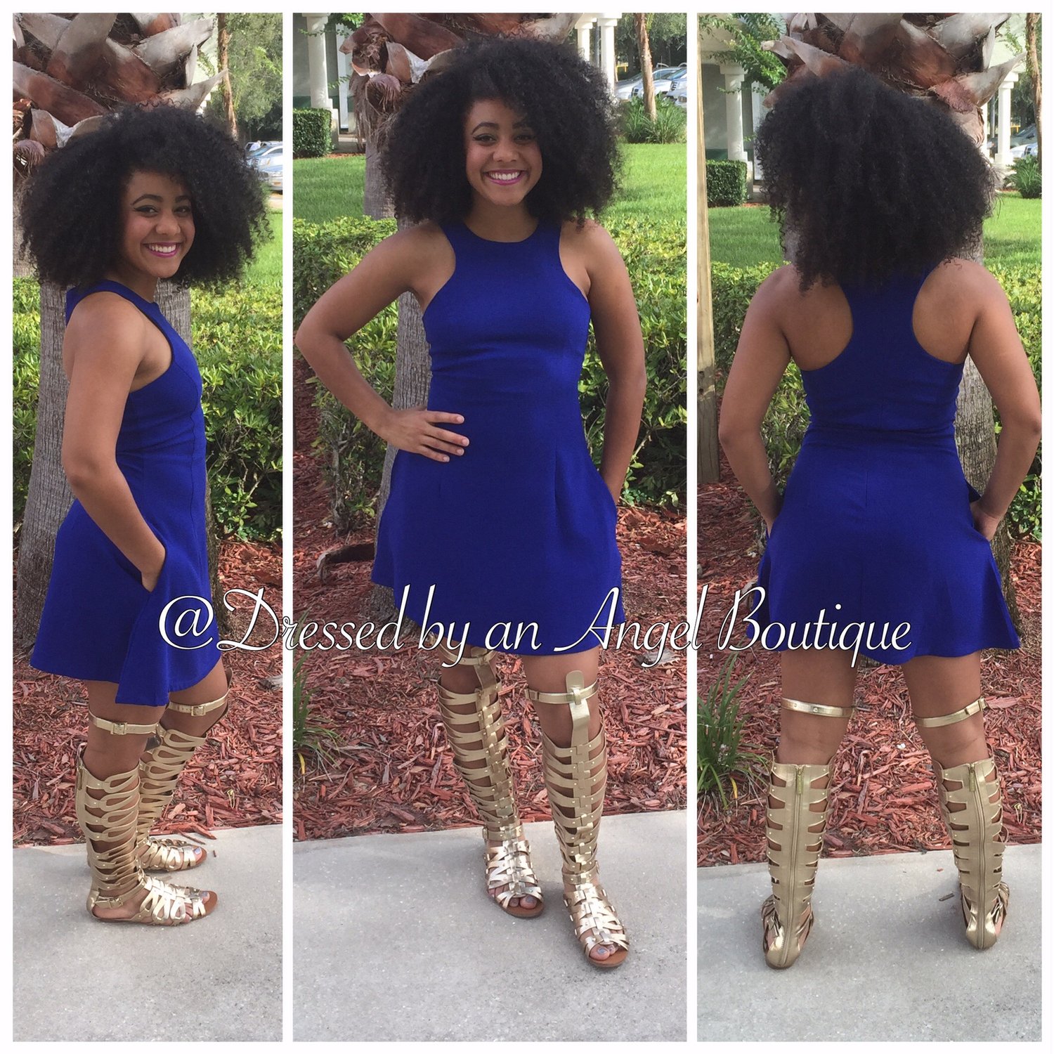 Image of Electric Blue Skater Dress w/ Pockets 