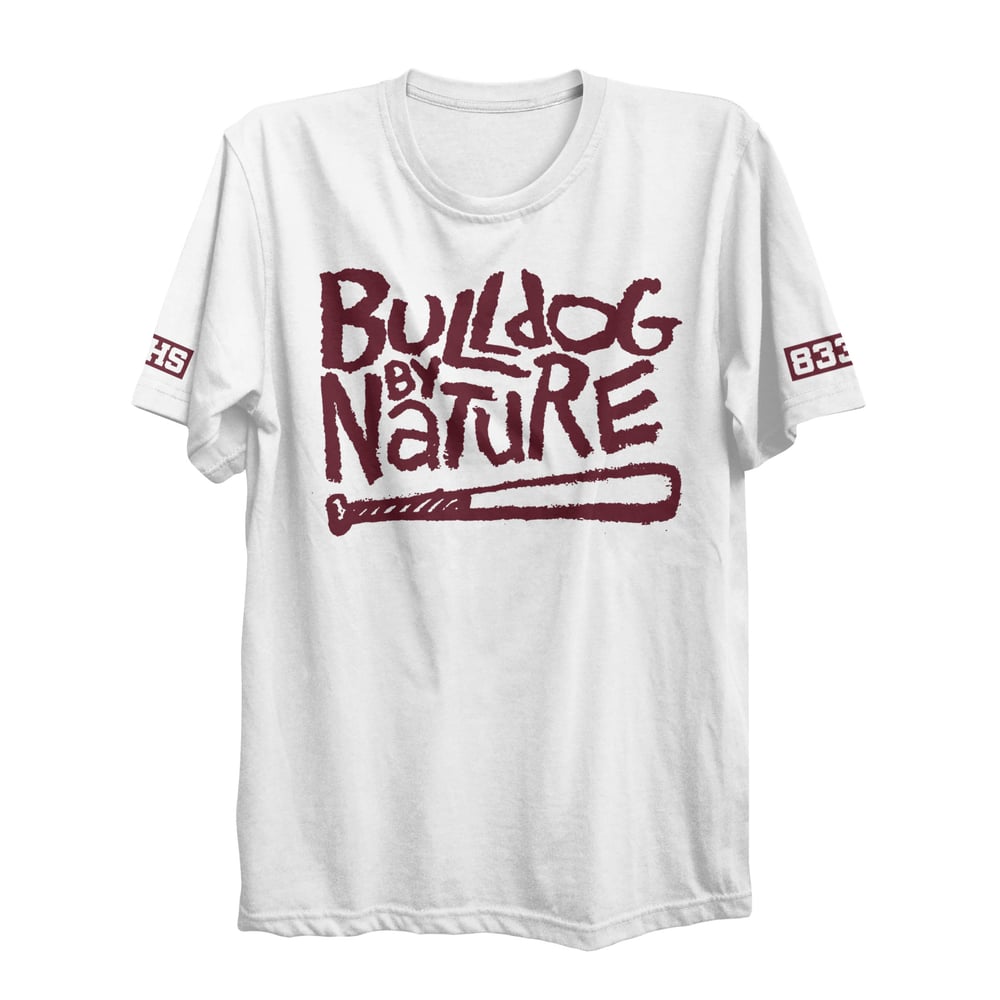 Image of LHS BULLDOG BY NATURE T-SHIRT (WHITE)