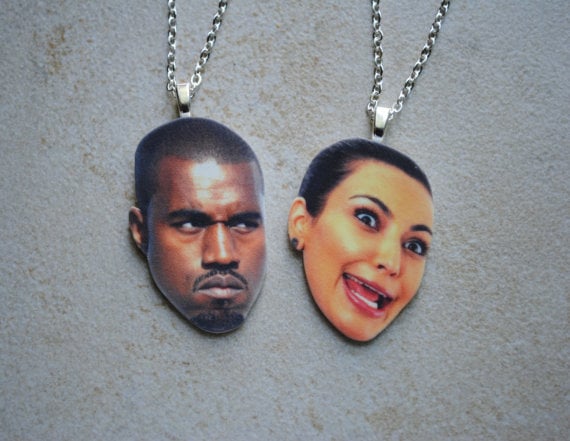 Kim and Kanye necklaces / ShopBenji