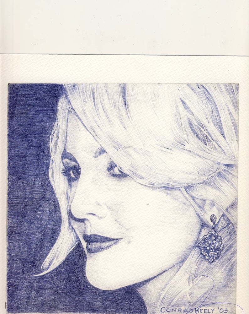 Image of Portrait of Drew Barrymore Print