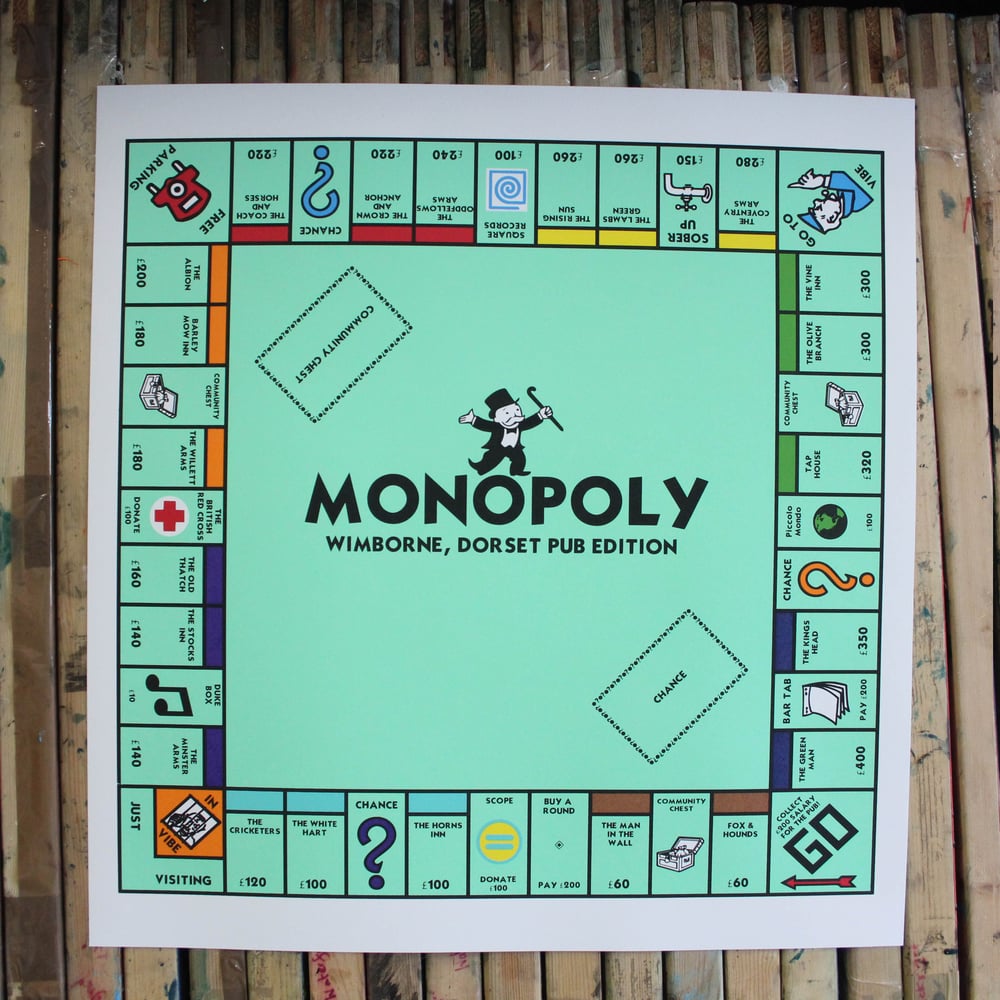 Image of Wimborne Pub Monopoly Print