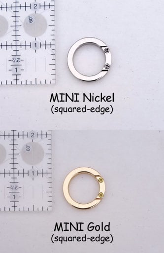 Image of O-Rings Secured with Screws - Large, Small or Mini - Handbag/Purse Accessory - Your Choice of Finish