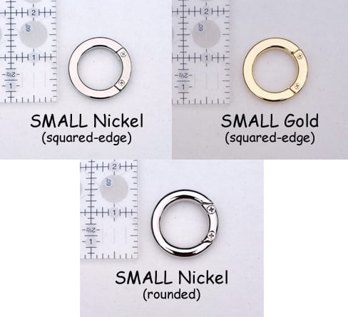 Image of O-Rings Secured with Screws - Large, Small or Mini - Handbag/Purse Accessory - Your Choice of Finish