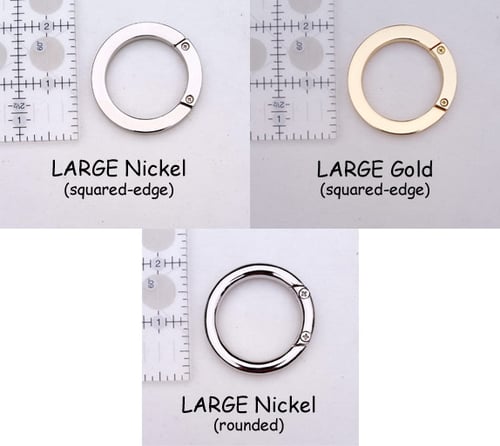 Image of O-Rings Secured with Screws - Large, Small or Mini - Handbag/Purse Accessory - Your Choice of Finish