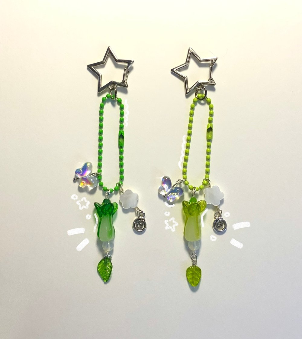 Image of Cabbage keychains 𖡼*:･