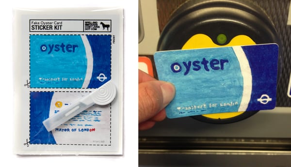 Image of Fake Oyster Card Sticker Kit