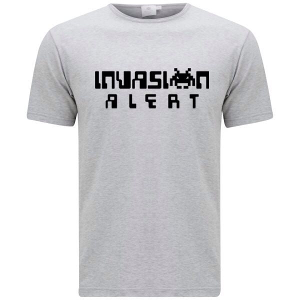 Image of INVASION T SHIRT ( grey t black logo)