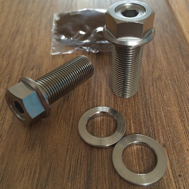 Image of M14 x 1.25 Titanium bolts for odyssey / gsport hubs